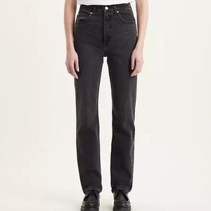 Levi’s 70s high slim straight jeans size 25 black